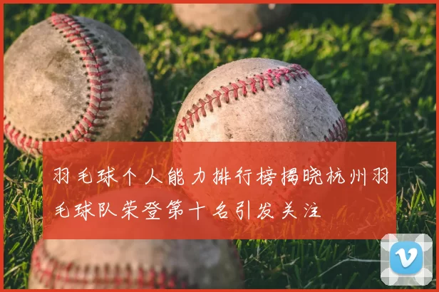 羽毛球个人能力排行榜揭晓杭州羽毛球队荣登第十名引发关注